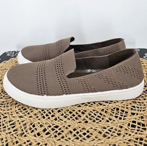 Journee Collection Taupe Slip-On Sneakers